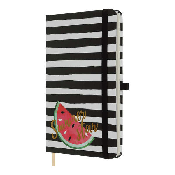 Записна книга Buromax Trendy 136x207 мм 96 аркушів в клітинку чорна BM.255111-01 фото