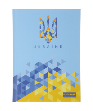 Записная книга Buromax Ukraine А5 96 листов в клеточку голубая BM.24511101-14 фото
