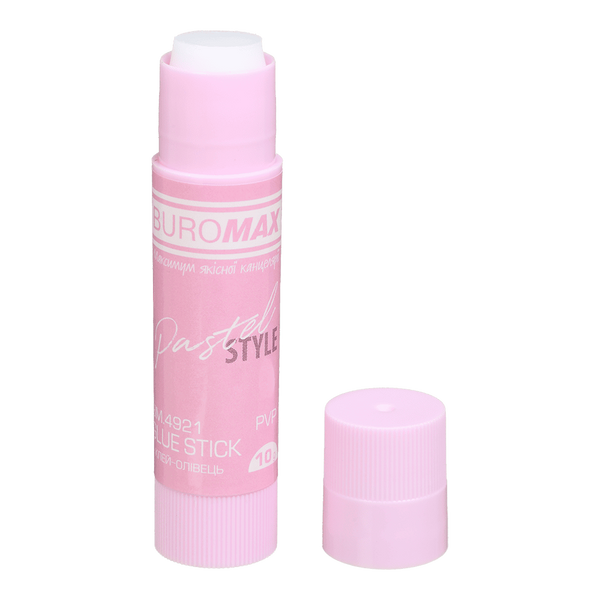 Клей-карандаш Buromax Pastel 10 г PVP ассорти BM.4921 фото