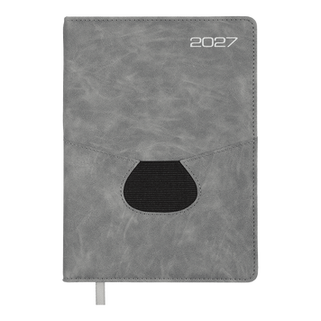 Ежедневник датированный 2027 Buromax Onyx А5 из искусственной кожи и поролона 336 страниц серый (BM.211003-09) BM.211003-09 фото