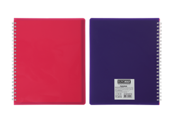 Блокнот на пружині збоку Buromax Fushia B5 96 аркушів в клітинку пластикова обкладинка фіолетовий BM.2464-84 фото