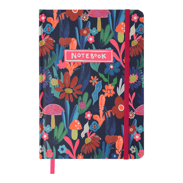 Записна книга Buromax Flora A5 96 аркушів в клітинку рожева BM.255118-10 фото
