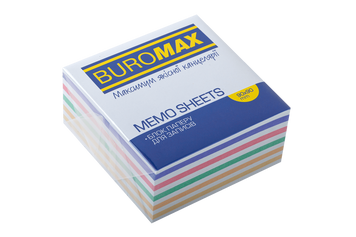 Блок кольорового паперу для нотаток Buromax Зебра 90х90х40 мм не склеєний BM.2265 фото