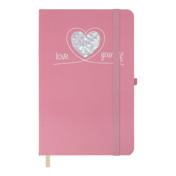 Записна книга Buromax Carino 136x207 мм 96 аркушів в клітинку рожева BM.255101-10 фото
