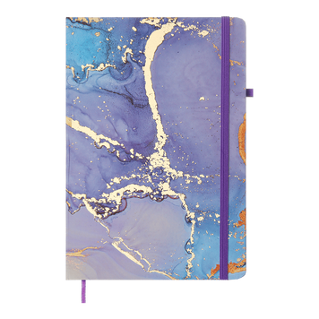 Записна книга Buromax Marble A5 96 аркушів в клітинку фіолетова BM.255121-07 фото