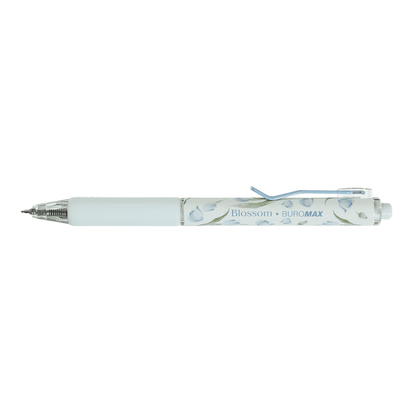 Ручка гелевая автоматическая Buromax Blossom 0.5 мм синие чернила ароматный грип (тюльпан) BM.8368-14 фото