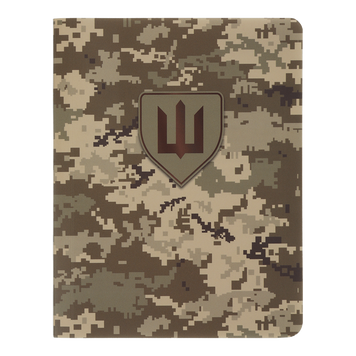 Записна книга Buromax Military А6 64 аркуши в клітинку обкладинка з синтетичного каменя піксель BM.296190-04 фото
