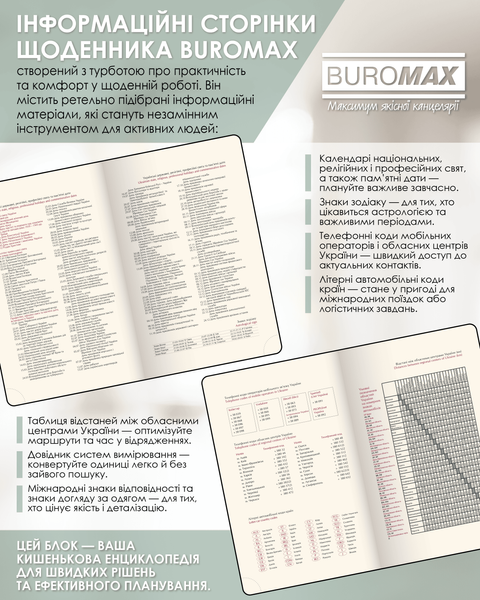 Ежедневник датированный 2026 Buromax Bravo из искусственной кожи А6 336 страниц зеленый BM.2523-04 фото