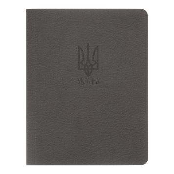 Записна книга Buromax Military А6 64 аркуши в клітинку обкладинка з синтетичного каменя графіт BM.296190-50 фото