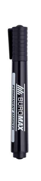 Маркер перманентний Buromax 2-4 мм спиртова основа чорний BM.8700-01 фото