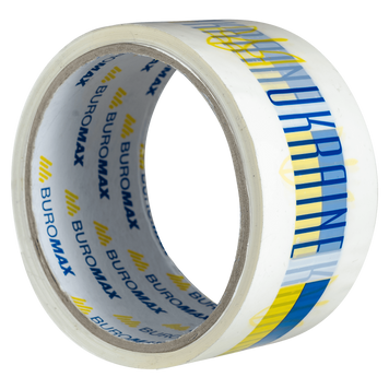 Клейка стрічка пакувальна 48 мм x 35 м Buromax Patriot &laquo;Ukraine&raquo; BM.7007-71 фото