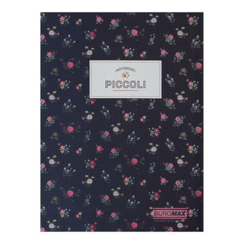 Записна книга Buromax Piccoli А5 80 аркушів в клітинку темно-синя BM.24522101-03 фото