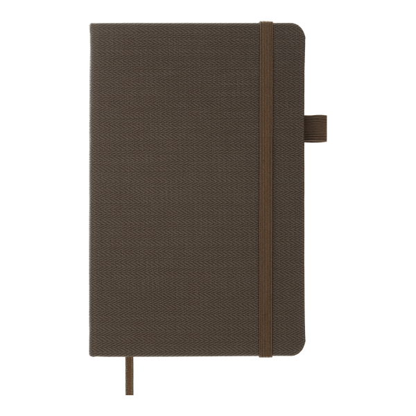 Записная книга Buromax Tweed 125x195 мм 96 листов в линию коричневий BM.291263-09 фото