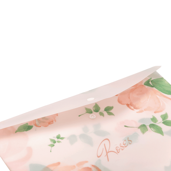 Папка-конверт на кнопке А4 Buromax Arabeski Roses матовый непрозрачный пластик BM.3943-27 фото
