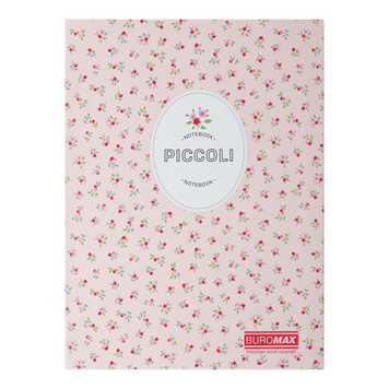 Записна книга Buromax Piccoli А5 80 аркушів в клітинку світло-рожева BM.24522101-43 фото