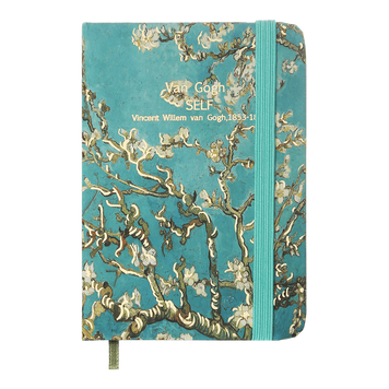 Записна книга Buromax Almond Branches A7 80 аркушів в клітинку бірюзова BM.257101-06 фото