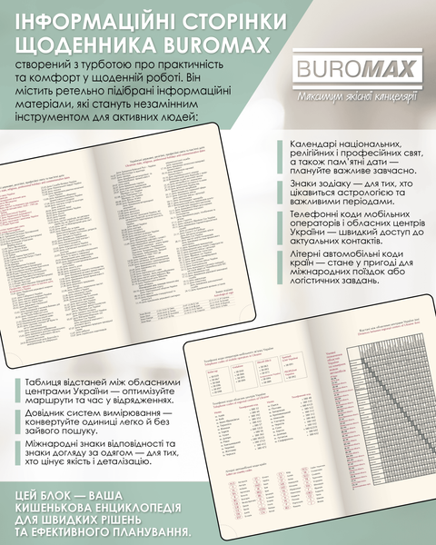 Ежедневник датированный 2026 Buromax Salerno из искусственной кожи А6 336 страниц зеленый BM.2530-04 фото