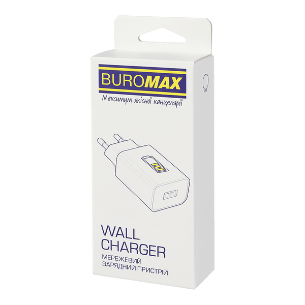 Мережевий зарядний пристрій Buromax USB-A, 18 Вт, білий (BM.0653) BM.0653 фото