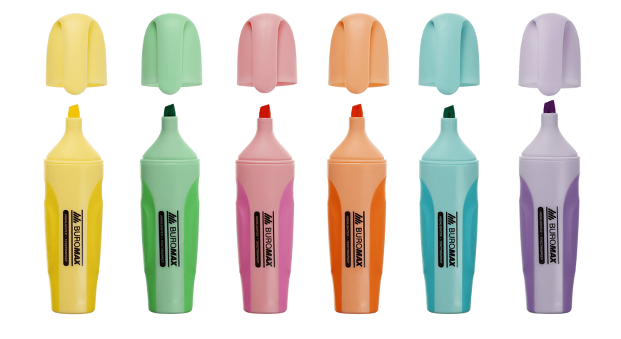 Набор из 6-ти текстовых маркеров Buromax Pastel 2-4 мм BM.8905-96 фото