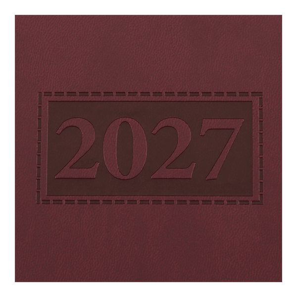 Щоденник датований 2027 Buromax Gentle А5 зі штучної шкіри та поролону 336 сторінок темно-червоний (BM.2109-13) BM.2109-13 фото