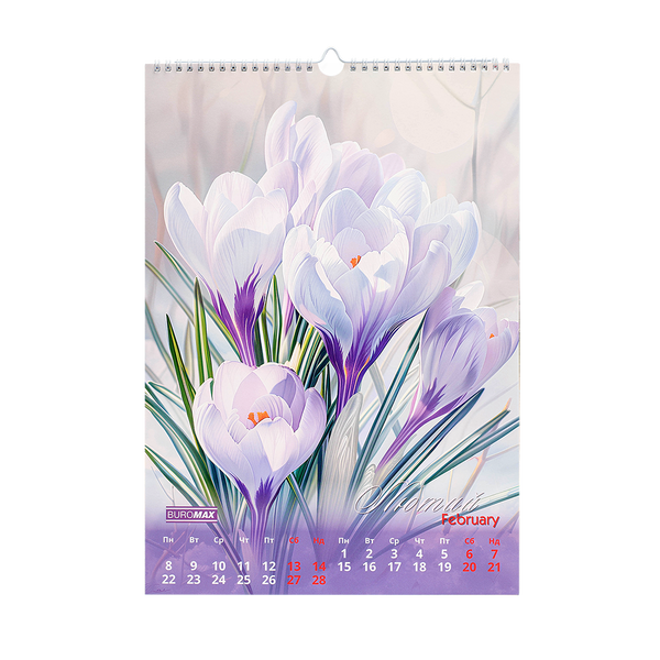 Календарь настенный 2027 Buromax А3 на 1 пружину Flowers BM.210604 фото
