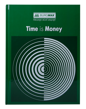 Книга канцелярська Buromax Time is Money А4 96 аркушів в клітинку зелена BM.2400-104 фото