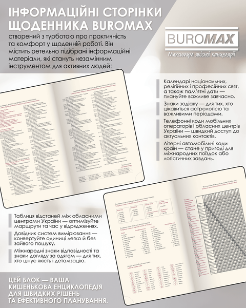 Ежедневник датированный 2026 Buromax Barone из искусственной кожи А6 336 страниц черный BM.2578-01 фото