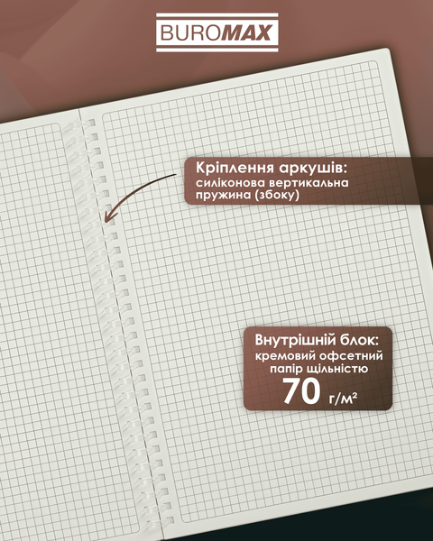 Тетрадь для записей Buromax Arabeski Roses B5 80 листов в клеточку BM.2586-27 фото