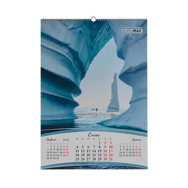 Календар настінний 2027 Buromax А2 на 1 пружину Seasons of the year BM.210652 фото