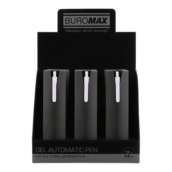 Ручка гелевая автоматическая Buromax Mist 0.5 мм, синие чернила, лавандовая (BM.83103-39) BM.83103-39 фото