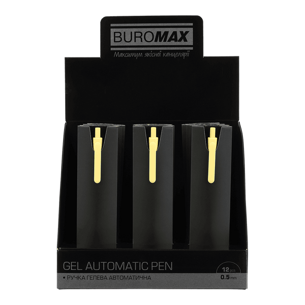 Ручка гелева автоматична Buromax Mist 0.5 мм, сині чорнила, лимонна (BM.83103-58) BM.83103-58 фото