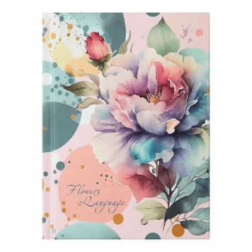 Записна книга Buromax Flowers Language А6 64 аркуши в клітинку рожева BM.24614101-10 фото