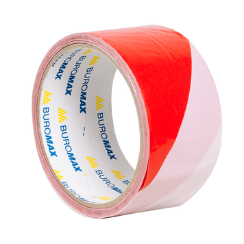 Стрічка сигнальна 48 мм х 50 м Buromax червоно-біла BM.7559 фото