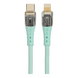 Кабель нейлоновий плетений з підсвіткою Buromax Type-C/Lightning, 27 Вт, 1 м, зелений (BM.0606-04) BM.0606-04 фото 2