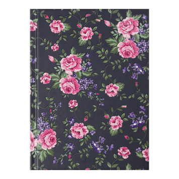Записная книга Buromax Flora А6 64 листа в клеточку темно-синяя BM.24614102-03 фото