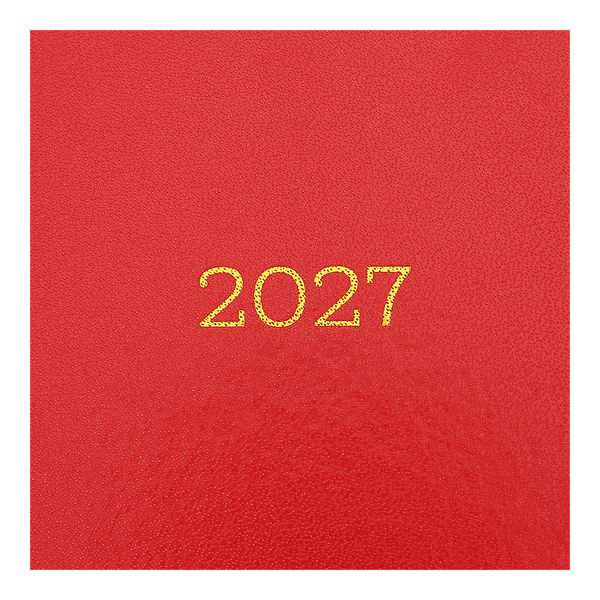 Щоденник датований 2027 Buromax Simple, A5, бумвініл, 320 сторінок, червоний (BM.21166-05) BM.21166-05 фото