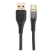 Кабель нейлоновий плетений з підсвіткою Buromax USB-A/Type-C, 65 Вт, 1 м, чорний (BM.0607-01) BM.0607-01 фото 2