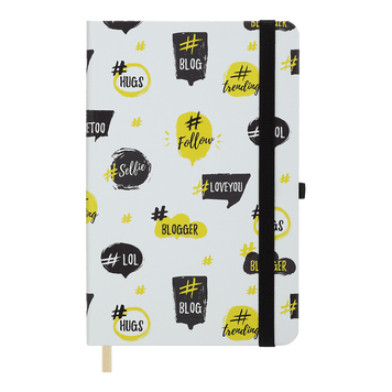 Записна книга Buromax Trendy 136x207 мм 96 аркушів в клітинку біла BM.255111-12 фото