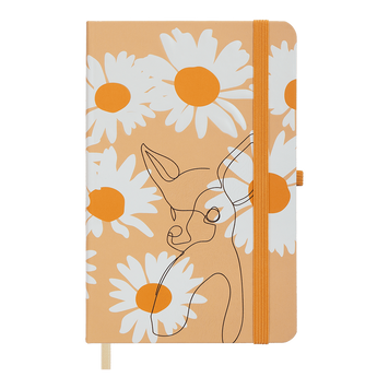 Записна книга Buromax Nature 136x207 мм 96 аркушів в клітинку пісочна BM.255108-22 фото