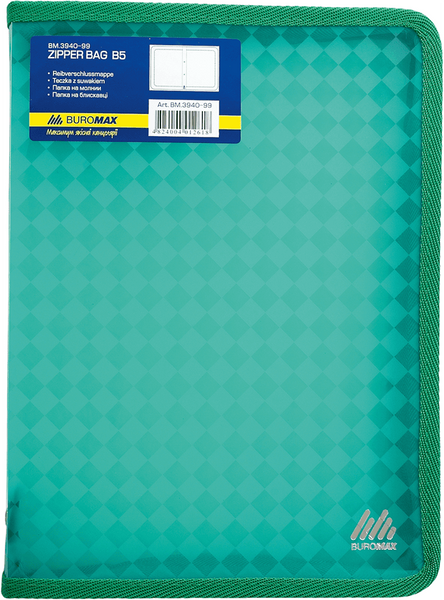 Папка на молнии B5 Buromax матовая ассорти BM.3940-99 фото