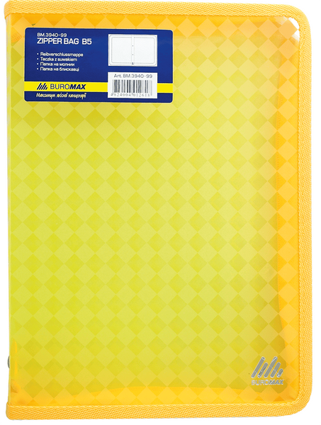 Папка на молнии B5 Buromax матовая ассорти BM.3940-99 фото