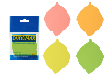 Блок бумаги для заметок с клейким слоем Buromax Листок 50 листов ассорти BM.2367-99 фото