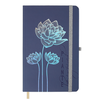 Записна книга Buromax Piante 136x207 мм 96 аркушів в клітинку фіолетова BM.255109-07 фото