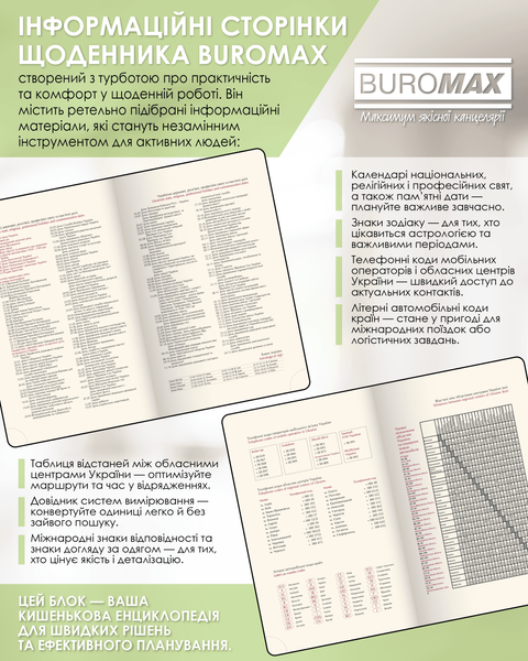 Щоденник датований 2026 Buromax Neon зі штучної шкіри А6 336 сторінок чорний з жовтим BM.2589-08 фото