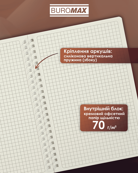 Тетрадь для записей Buromax Arabeski Bloom A5 80 листов в клеточку BM.2587-46 фото