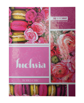 Книга канцелярська Buromax Boho Chic А4 96 аркушів в лінію рожева BM.2401-110 фото