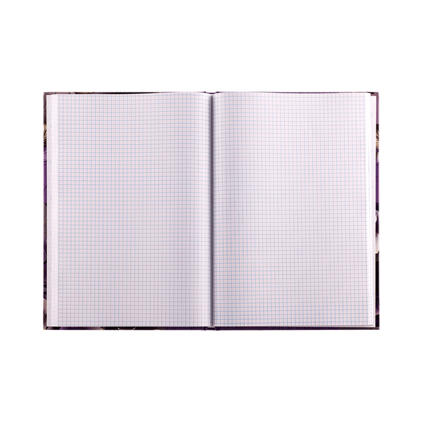 Книга канцелярська Buromax Boho Chic, А4, 96 арк., клітинка, тверда лам. обкладинка, фіолетова (BM.2400-207i) BM.2400-207i фото