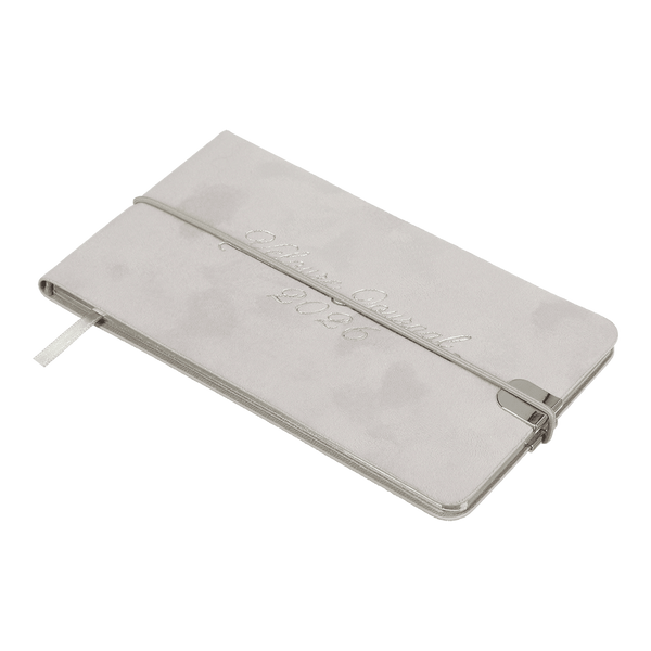 Еженедельник датированный 2026 Buromax Velour из искусственной кожи 153x87 мм 128 страниц светло-серый BM.2902-20 фото