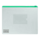 Папка-конверт на блискавці zip-lock А5 Buromax прозора зелена BM.3947-04 фото