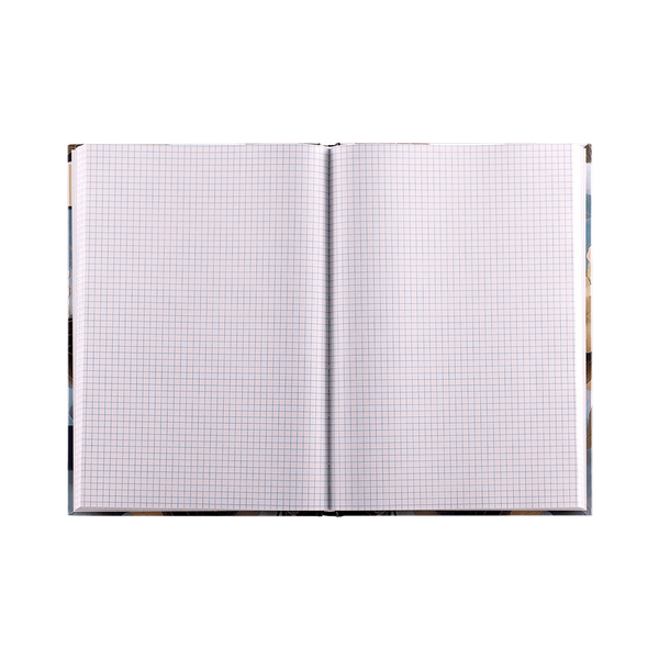 Книга канцелярська Buromax Romantic, А4, 96 арк., клітинка, тверда лам. обкладинка, синя (BM.2400-302i) BM.2400-302i фото